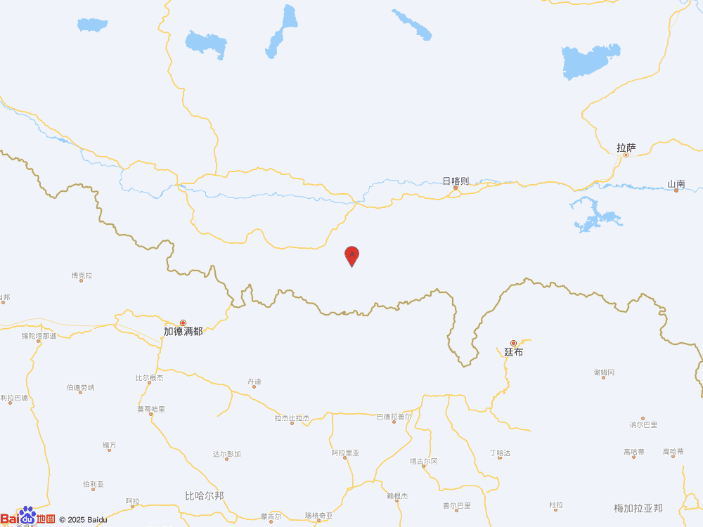 西藏日喀则市定日县（北纬28.41度，东经87.53度）发生3.0级地震