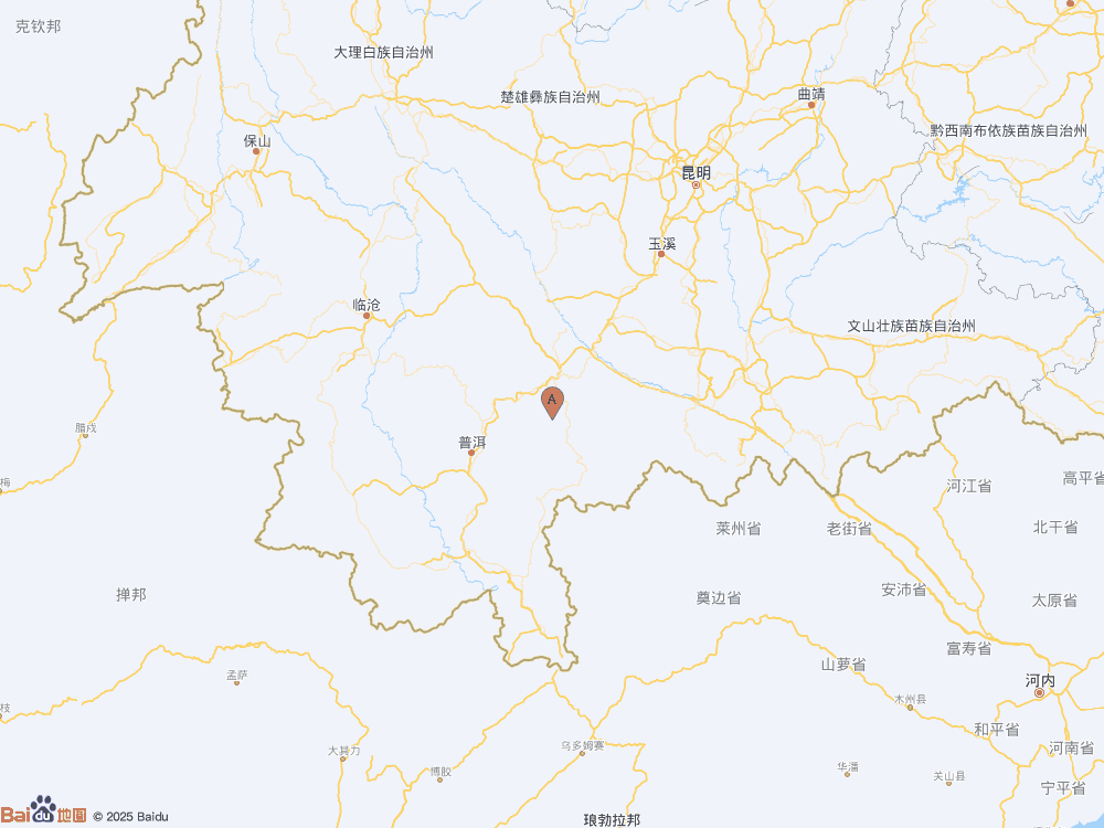 云南普洱市墨江县（北纬23.14度，东经101.64度）发生3.8级地震