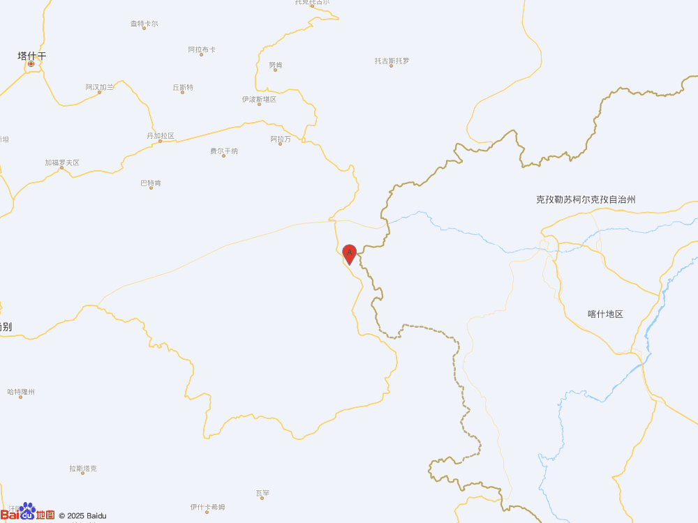 塔吉克斯坦（北纬39.32度，东经73.43度）发生4.5级地震