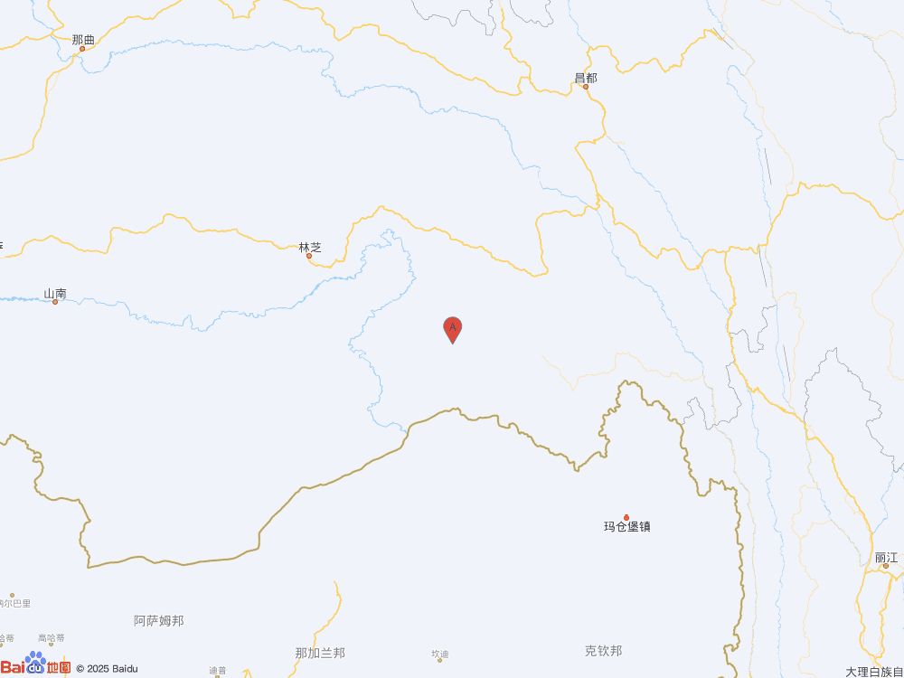 西藏林芝市墨脱县（北纬28.92度，东经95.82度）发生3.1级地震