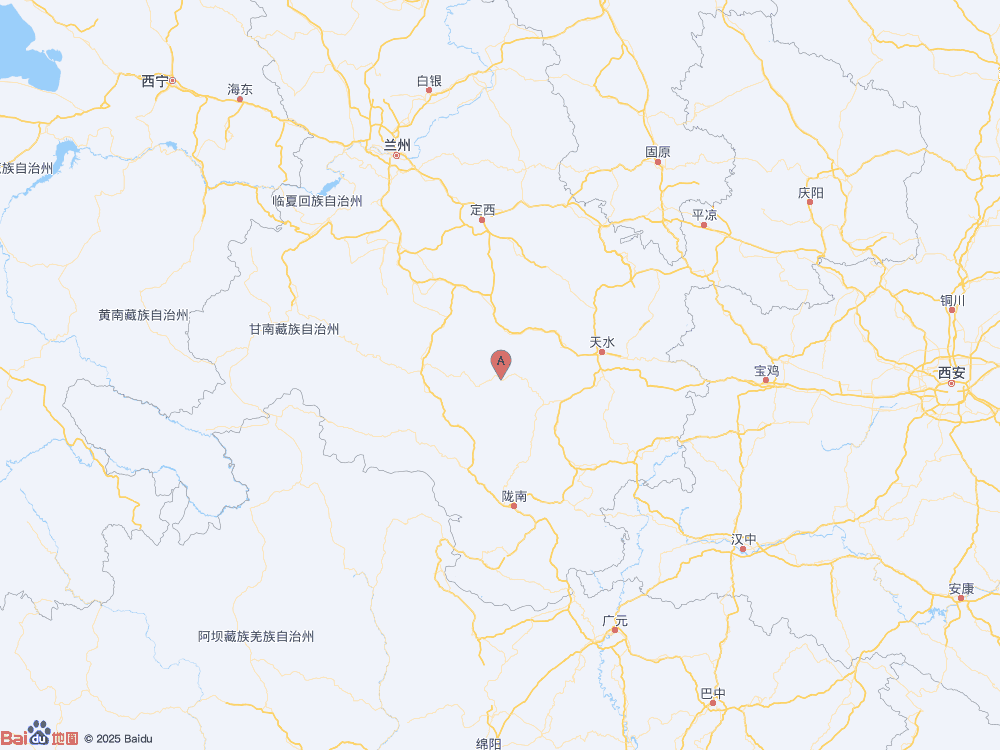 甘肃定西市岷县（北纬34.42度，东经104.80度）发生3.3级地震