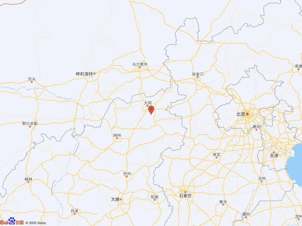 山西大同市云州区（北纬39.94度，东经113.48度）发生3.8级地震